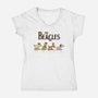 Vintage Beagles-Womens-V-Neck-Tee-kg07