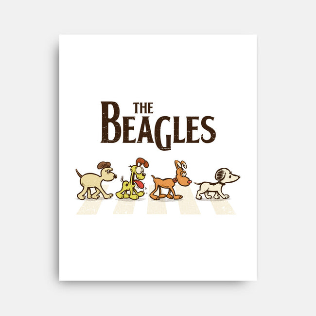 Vintage Beagles-None-Stretched-Canvas-kg07