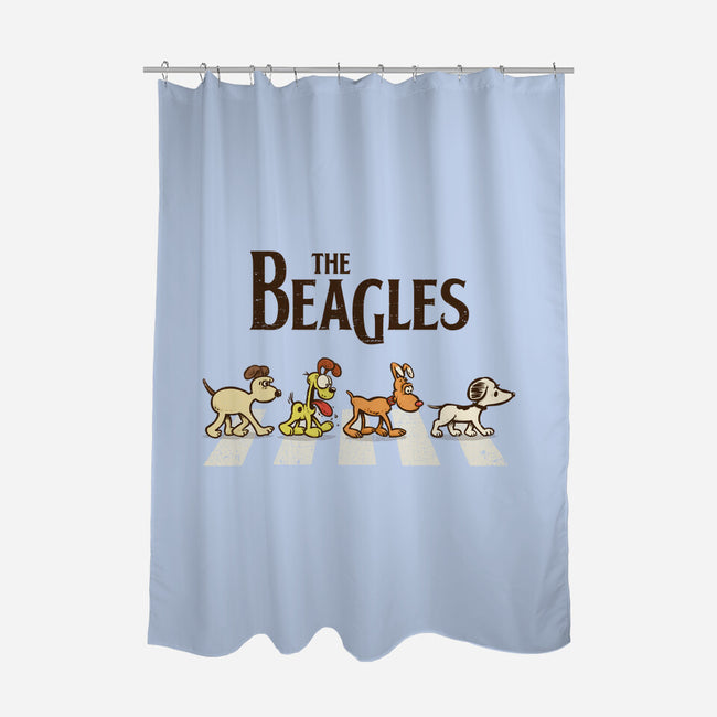 Vintage Beagles-None-Polyester-Shower Curtain-kg07