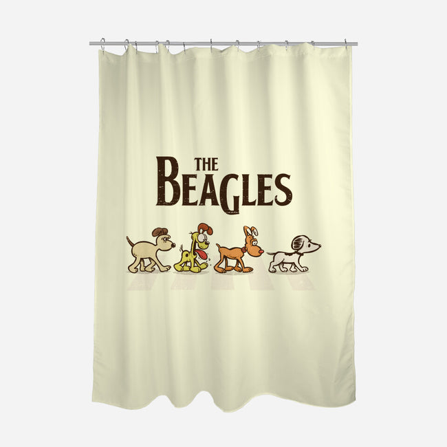 Vintage Beagles-None-Polyester-Shower Curtain-kg07