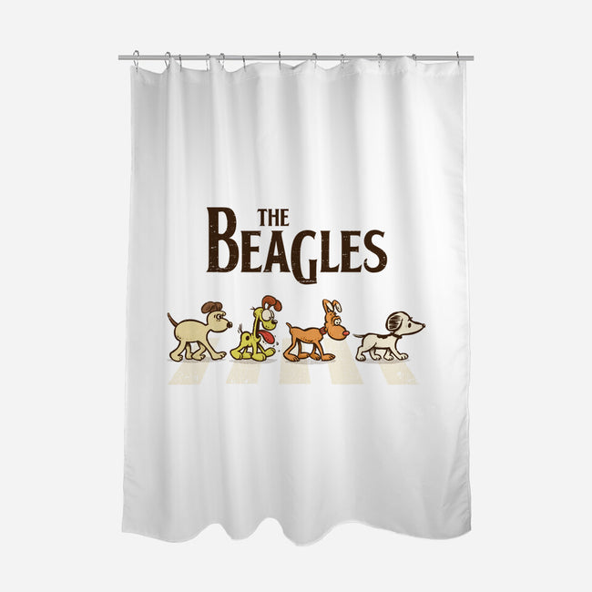 Vintage Beagles-None-Polyester-Shower Curtain-kg07