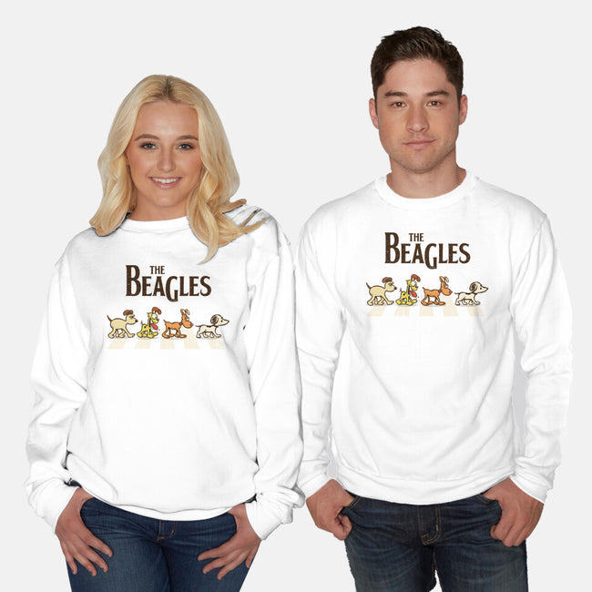 Vintage Beagles-Unisex-Crew Neck-Sweatshirt-kg07