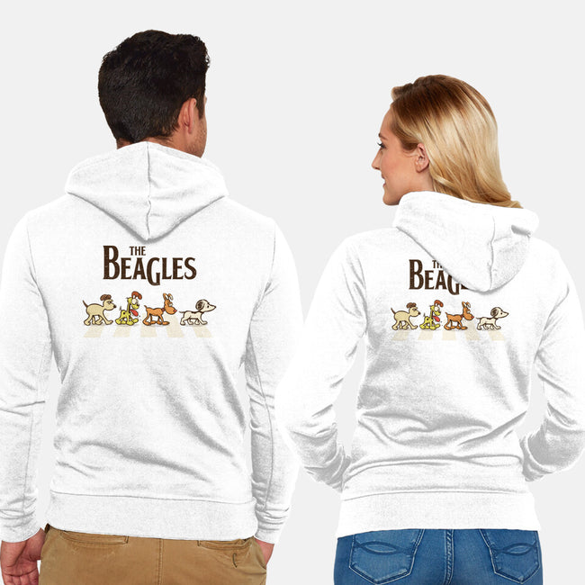 Vintage Beagles-Unisex-Zip-Up-Sweatshirt-kg07