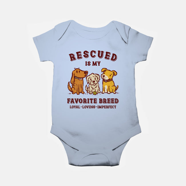 Rescued Is My Favorite Breed-Baby-Basic-Onesie-kg07