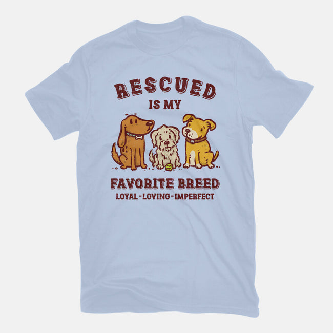 Rescued Is My Favorite Breed-Mens-Premium-Tee-kg07