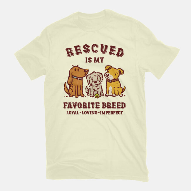 Rescued Is My Favorite Breed-Mens-Premium-Tee-kg07