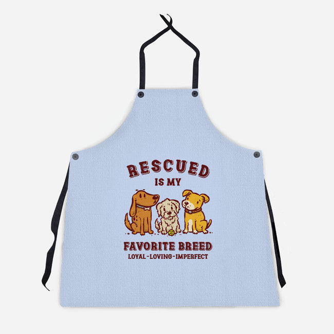 Rescued Is My Favorite Breed-Unisex-Kitchen-Apron-kg07