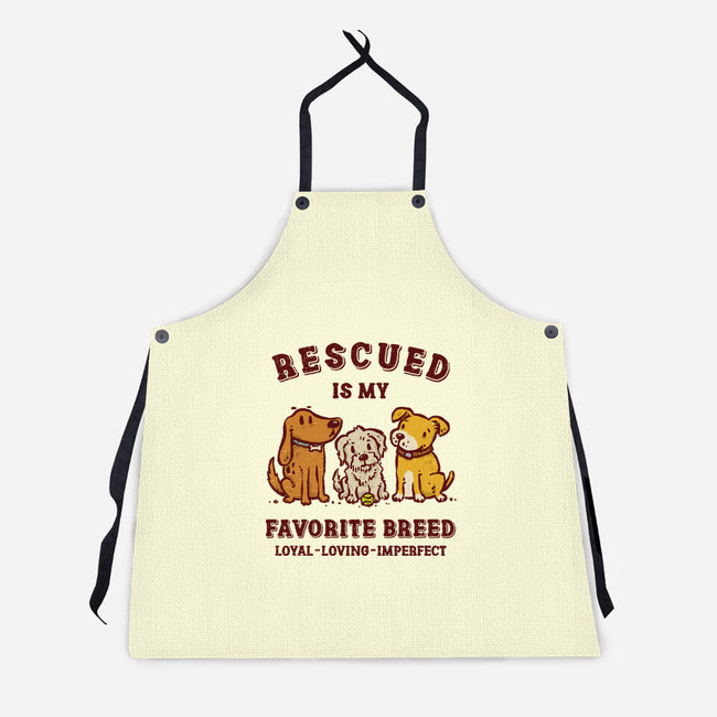Rescued Is My Favorite Breed-Unisex-Kitchen-Apron-kg07