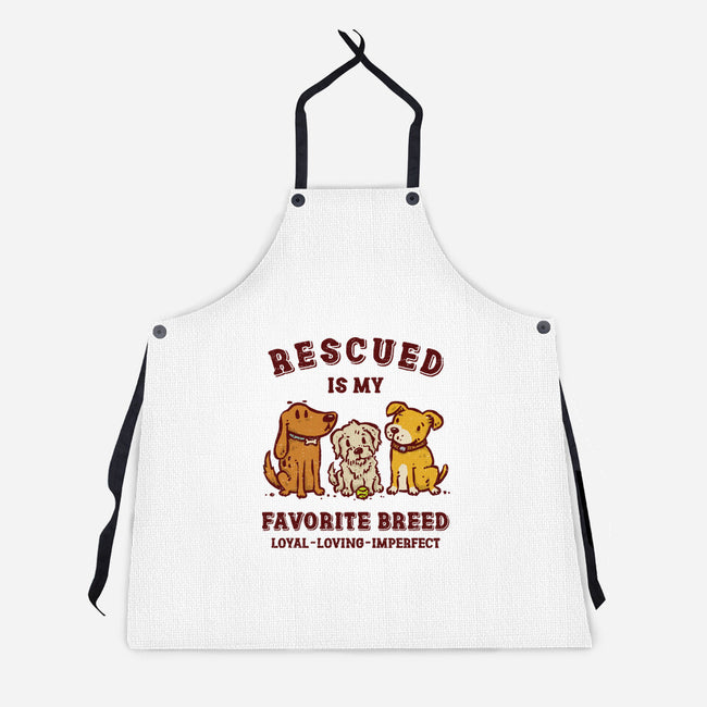 Rescued Is My Favorite Breed-Unisex-Kitchen-Apron-kg07