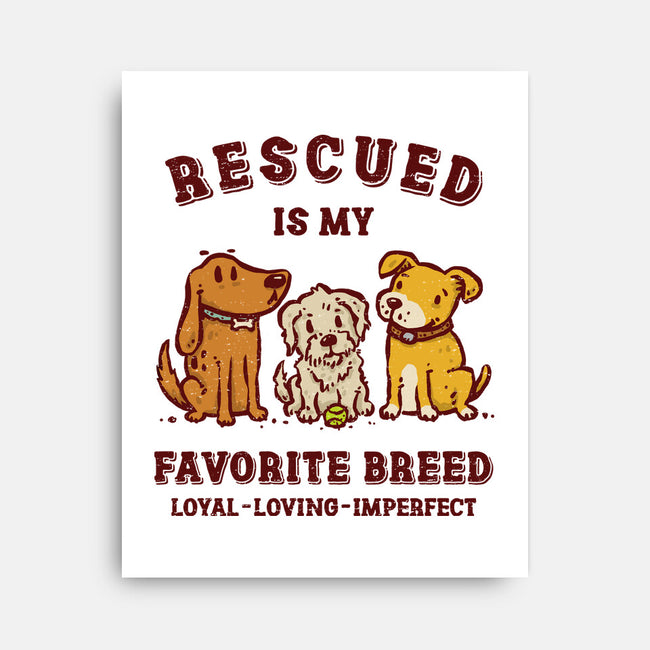 Rescued Is My Favorite Breed-None-Stretched-Canvas-kg07