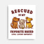 Rescued Is My Favorite Breed-None-Stretched-Canvas-kg07