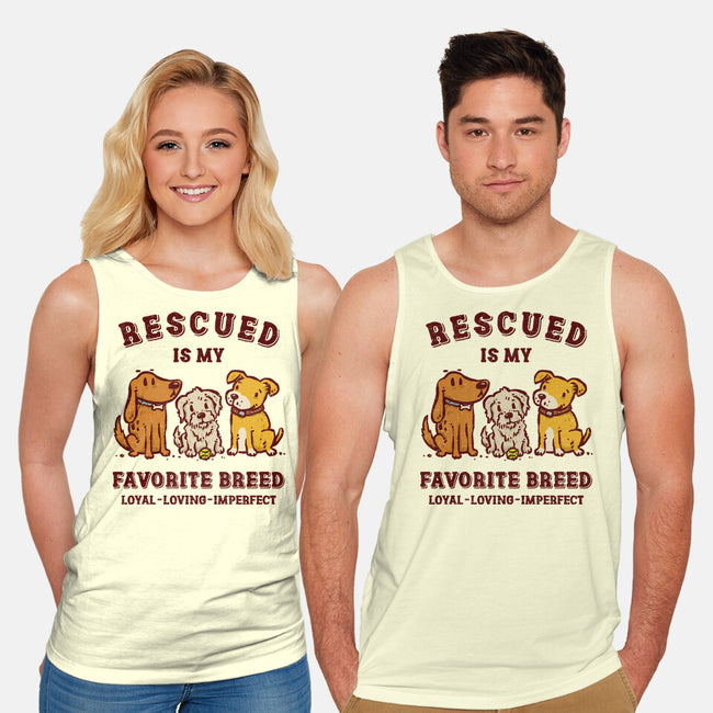 Rescued Is My Favorite Breed-Unisex-Basic-Tank-kg07