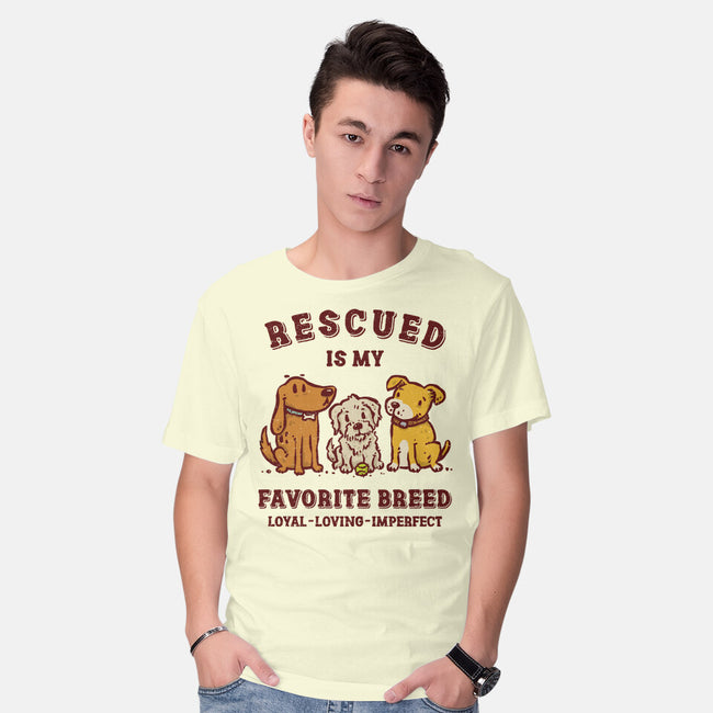 Rescued Is My Favorite Breed-Mens-Basic-Tee-kg07