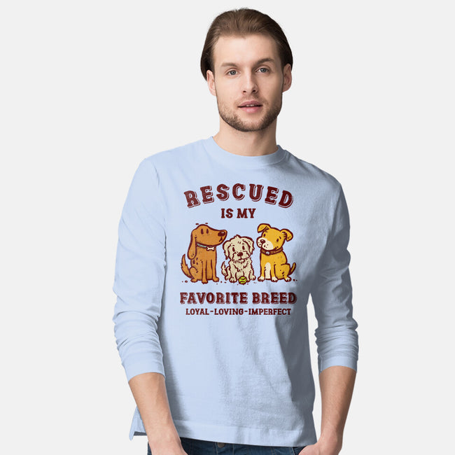 Rescued Is My Favorite Breed-Mens-Long Sleeved-Tee-kg07