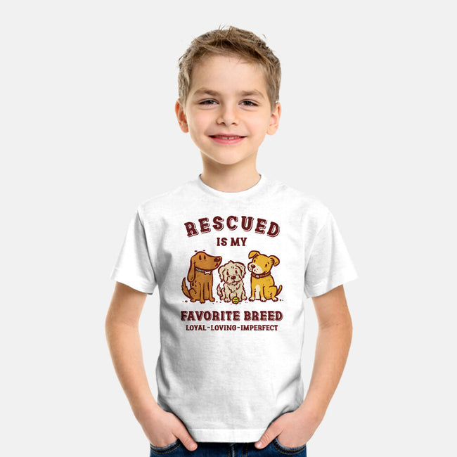 Rescued Is My Favorite Breed-Youth-Basic-Tee-kg07