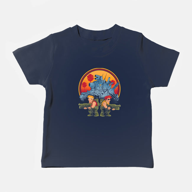 Heavy Machine Gun Sunset-Baby-Basic-Tee-sachpica