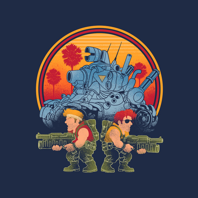 Heavy Machine Gun Sunset-Mens-Long Sleeved-Tee-sachpica