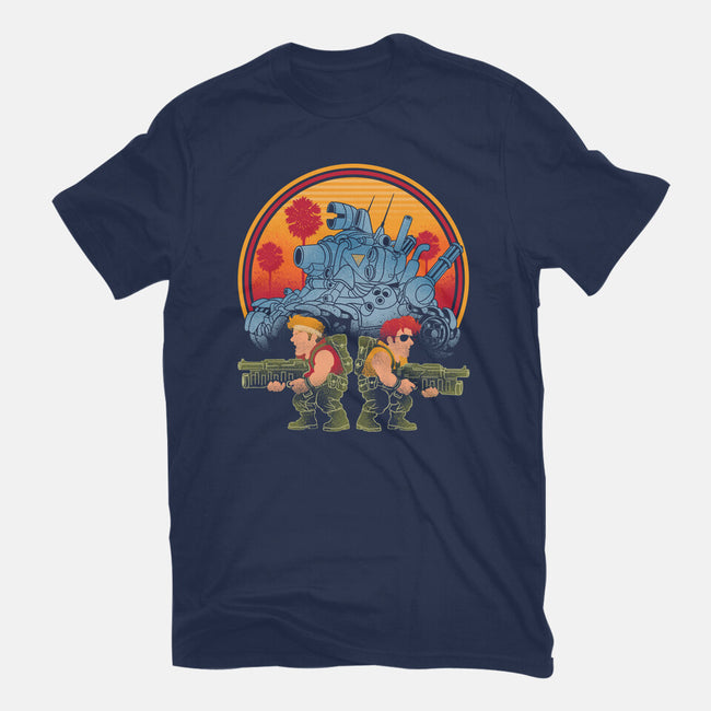 Heavy Machine Gun Sunset-Womens-Basic-Tee-sachpica