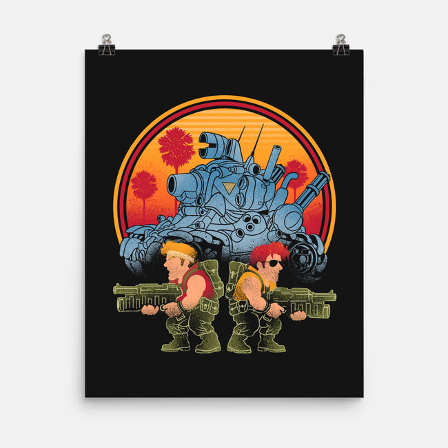 Heavy Machine Gun Sunset-None-Matte-Poster-sachpica