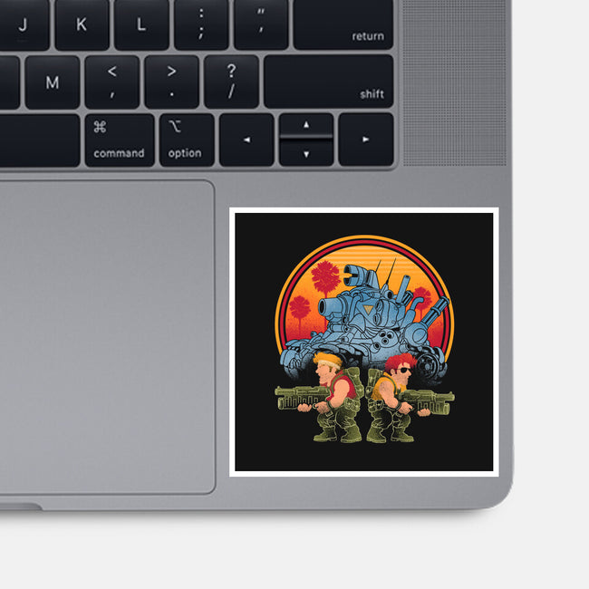 Heavy Machine Gun Sunset-None-Glossy-Sticker-sachpica