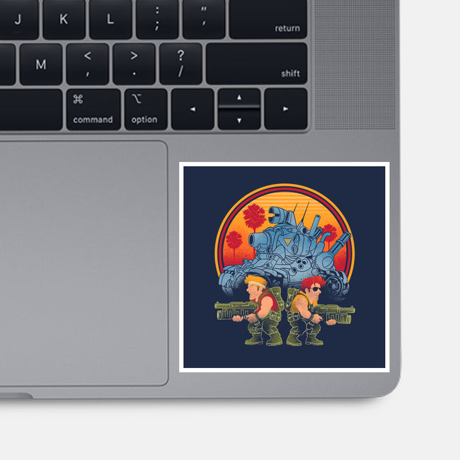 Heavy Machine Gun Sunset-None-Glossy-Sticker-sachpica