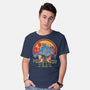 Heavy Machine Gun Sunset-Mens-Basic-Tee-sachpica