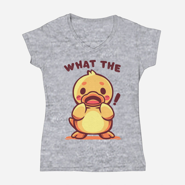 What The-Womens-V-Neck-Tee-TechraNova