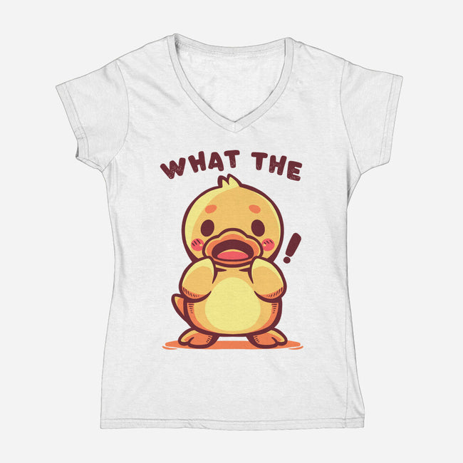 What The-Womens-V-Neck-Tee-TechraNova