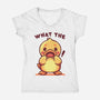 What The-Womens-V-Neck-Tee-TechraNova