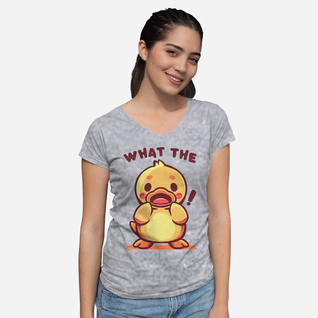 What The-Womens-V-Neck-Tee-TechraNova