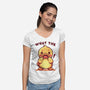 What The-Womens-V-Neck-Tee-TechraNova