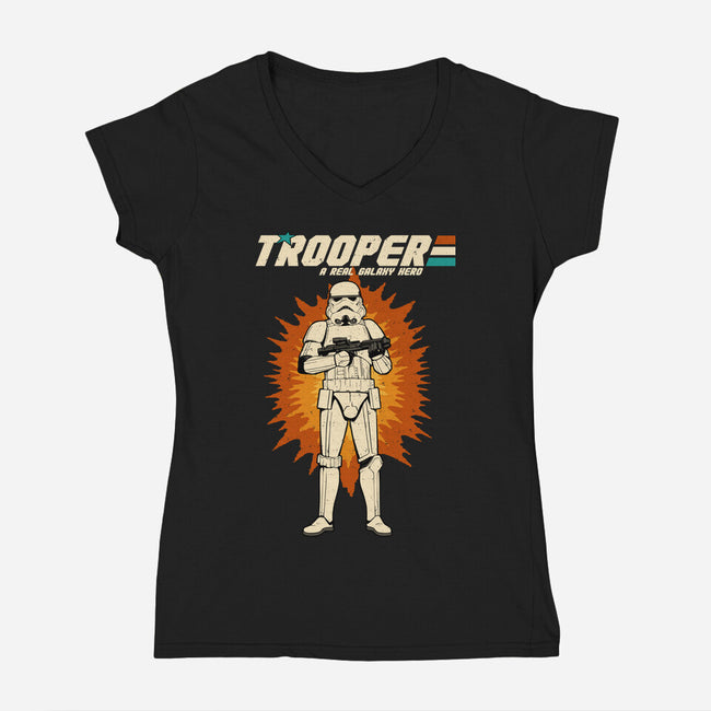 A Real Galaxy Hero-Womens-V-Neck-Tee-Melonseta