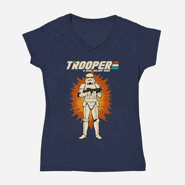 A Real Galaxy Hero-Womens-V-Neck-Tee-Melonseta