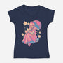 Princess In Pink-Womens-V-Neck-Tee-Estudio Horta