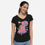 Princess In Pink-Womens-V-Neck-Tee-Estudio Horta