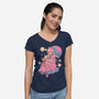 Princess In Pink-Womens-V-Neck-Tee-Estudio Horta