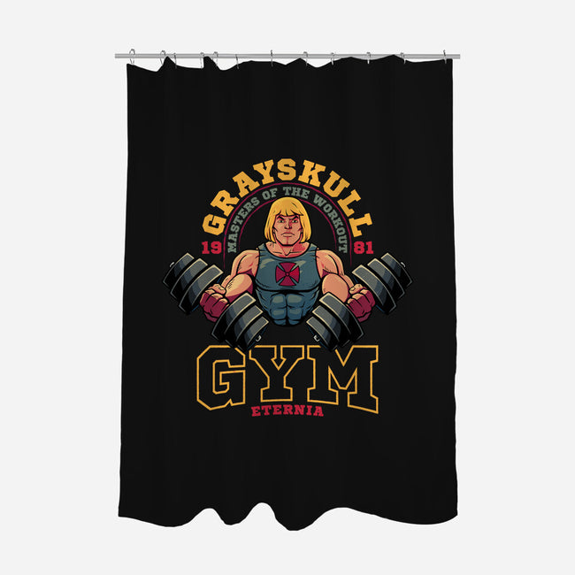 Grayskull Gym-None-Polyester-Shower Curtain-teesgeex