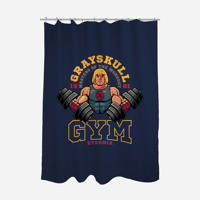 Grayskull Gym-None-Polyester-Shower Curtain-teesgeex