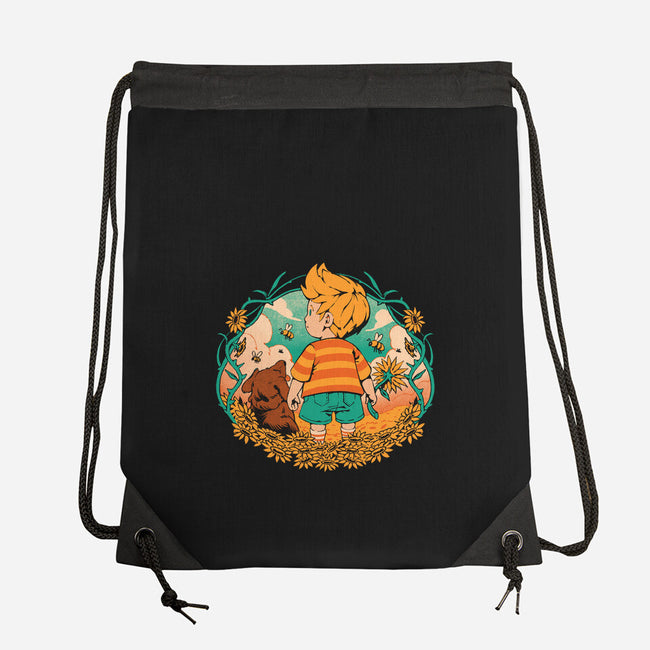 Sunflower Boy-None-Drawstring-Bag-ilustrata