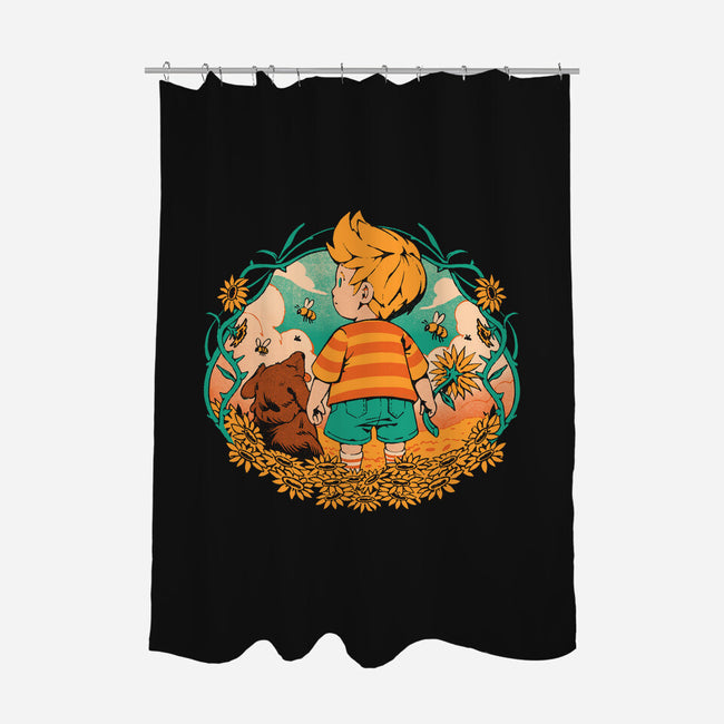 Sunflower Boy-None-Polyester-Shower Curtain-ilustrata