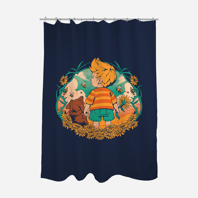 Sunflower Boy-None-Polyester-Shower Curtain-ilustrata