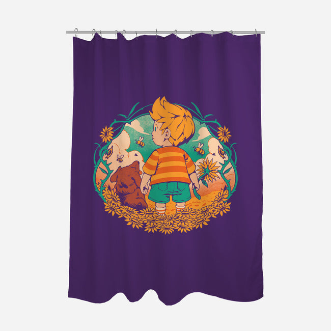 Sunflower Boy-None-Polyester-Shower Curtain-ilustrata