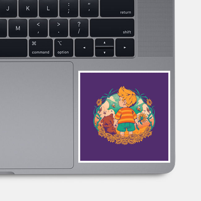 Sunflower Boy-None-Glossy-Sticker-ilustrata
