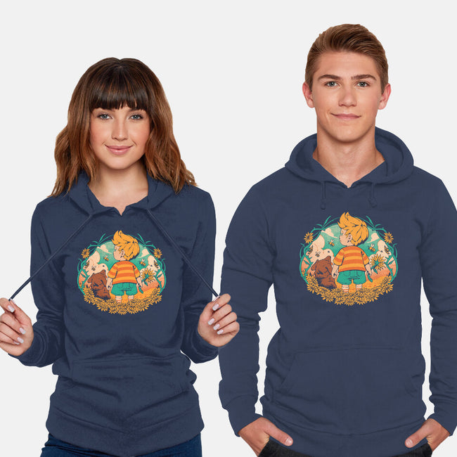 Sunflower Boy-Unisex-Pullover-Sweatshirt-ilustrata