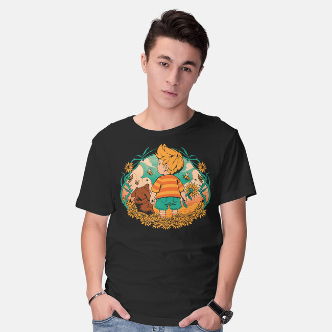 Sunflower Boy-Mens-Basic-Tee-ilustrata