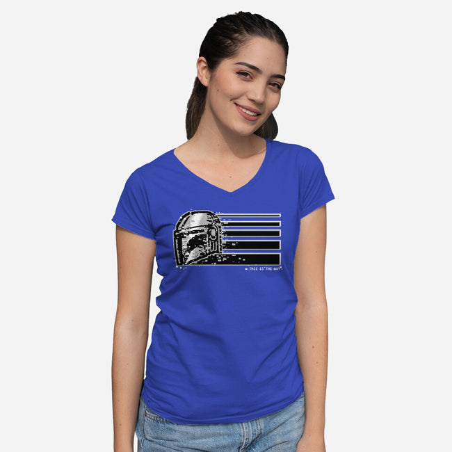 This Is The Silver Way-Womens-V-Neck-Tee-spoilerinc