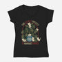 The Secret Society Of Midnight Zoomies-Womens-V-Neck-Tee-Trendlory