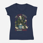 The Secret Society Of Midnight Zoomies-Womens-V-Neck-Tee-Trendlory
