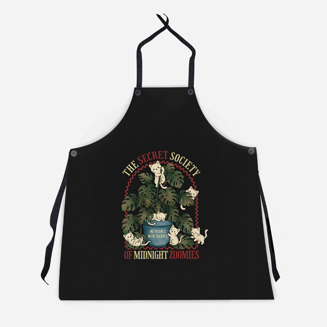The Secret Society Of Midnight Zoomies-Unisex-Kitchen-Apron-Trendlory