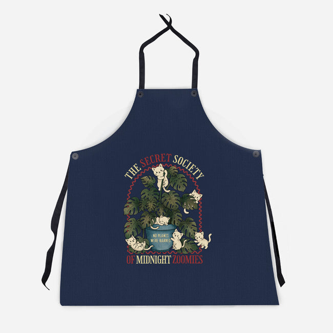 The Secret Society Of Midnight Zoomies-Unisex-Kitchen-Apron-Trendlory